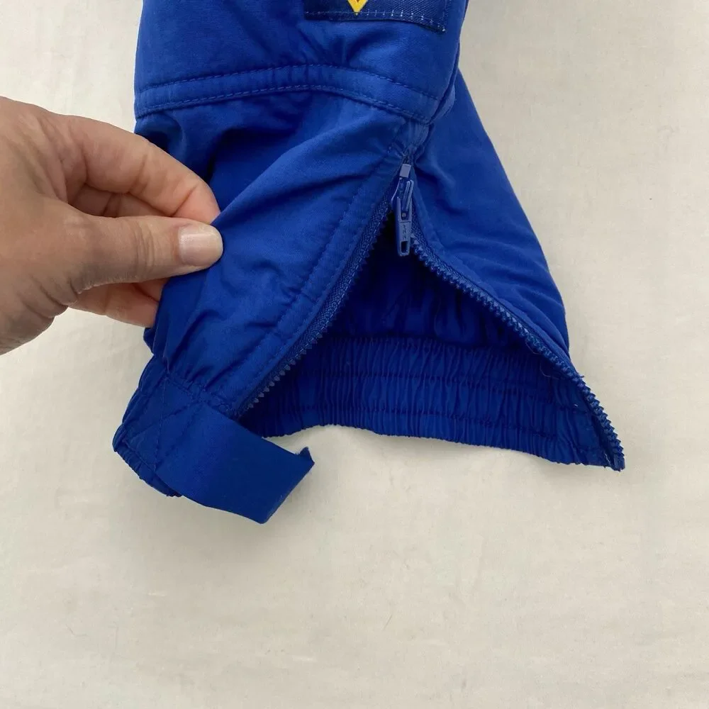 Gymboree Snow Pants Boys XL Blue Vintage Rainbow Tag Pull On Winter Outdoor